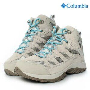 Columbia Women Crestwood Mid Hiking Boots Light Cloud/Sea Wave BL5371-020 Size 7